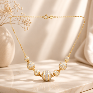 Textured Gold Necklace | Elegant Statement Jewellery