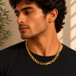 22K Gold Urban Rectangle Link Chain