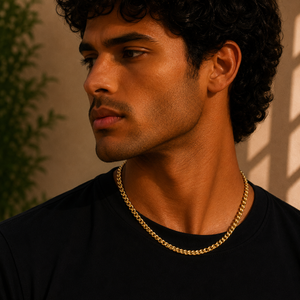 22KT Gold Chain for Men | Bold Interlocking Link Design