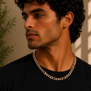 18KT Gold Chain for Men | Diamond-Cut Link Design