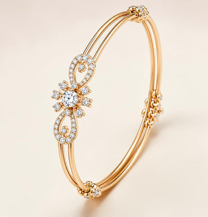 18KT Gold Celeste Bloom Diamond Bangle