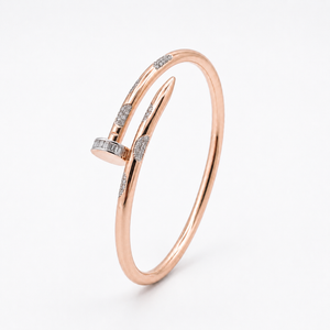 18KT Rose Gold Diamond Nail Bracelet