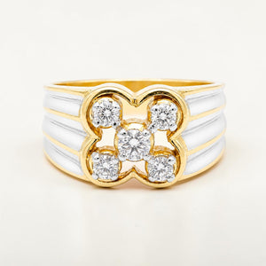 18KT Two-Tone Monarch Diamond Men's Ring