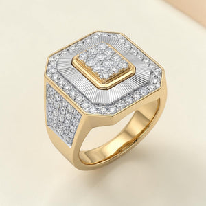 18KT Rose Gold Regal Octagon Diamond Ring