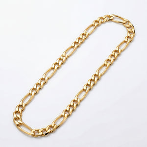 22KT Gold Figaro Chain Necklace for Men & Women