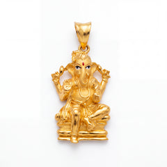 Divine Ganesha Gold Pendant