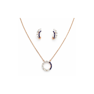 Diamond Pendant & Earring Set in Gold