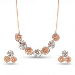 18KT Lightweight Floral Necklace Set for Women