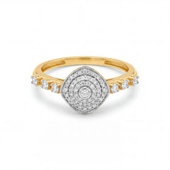 22KT Gold CZ Cluster Ring | Perfect for Gifting
