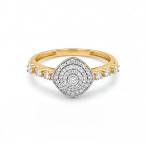 22KT Gold CZ Cluster Ring | Perfect for Gifting