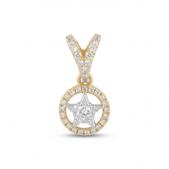 Round Diamond Pendant in Gold