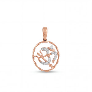Om Diamond Pendant in Gold