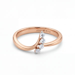 Diamond Curve Gold Ring