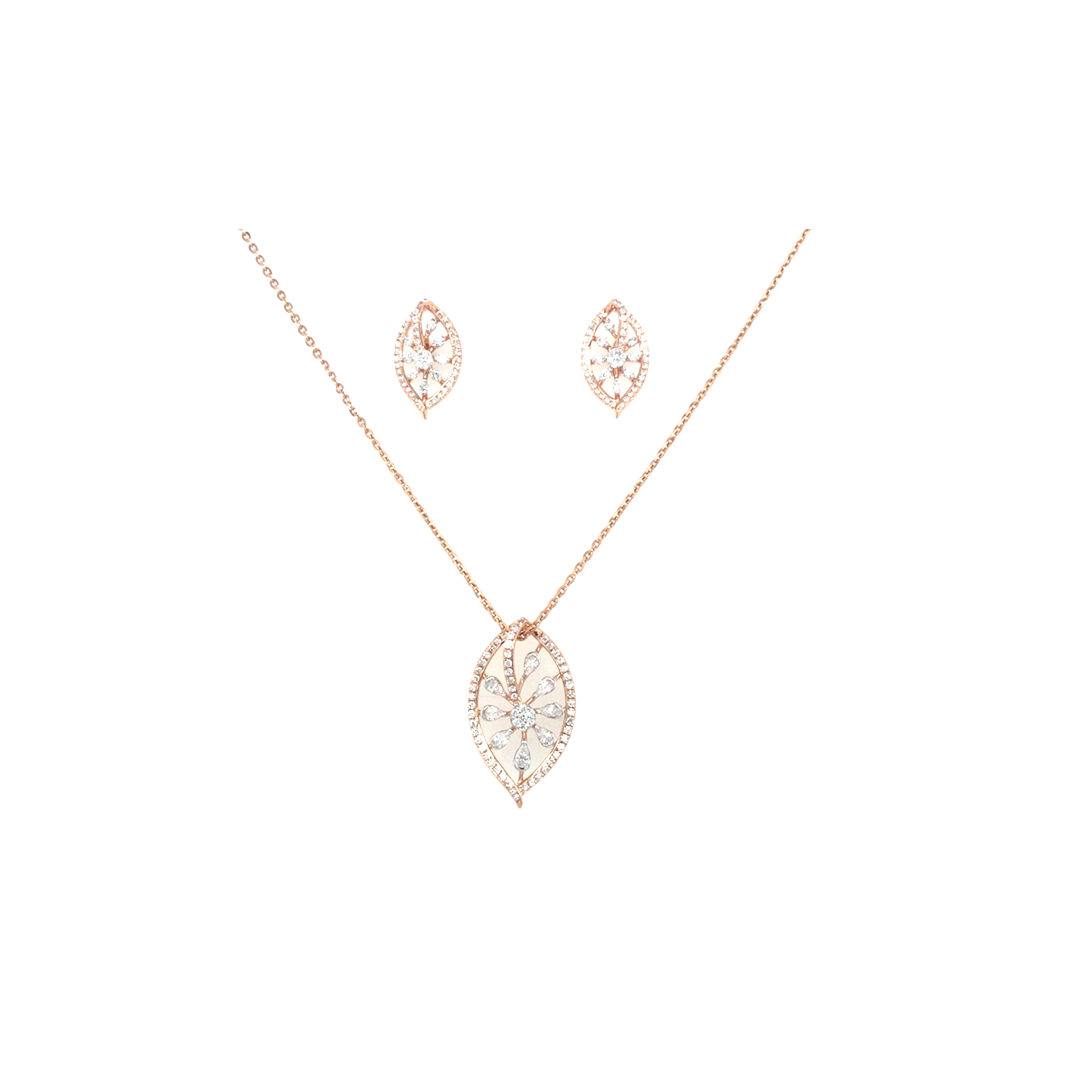 Elegant Diamond Pendant Set