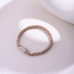 Designer Diamond Link Bracelet in 18K Gold