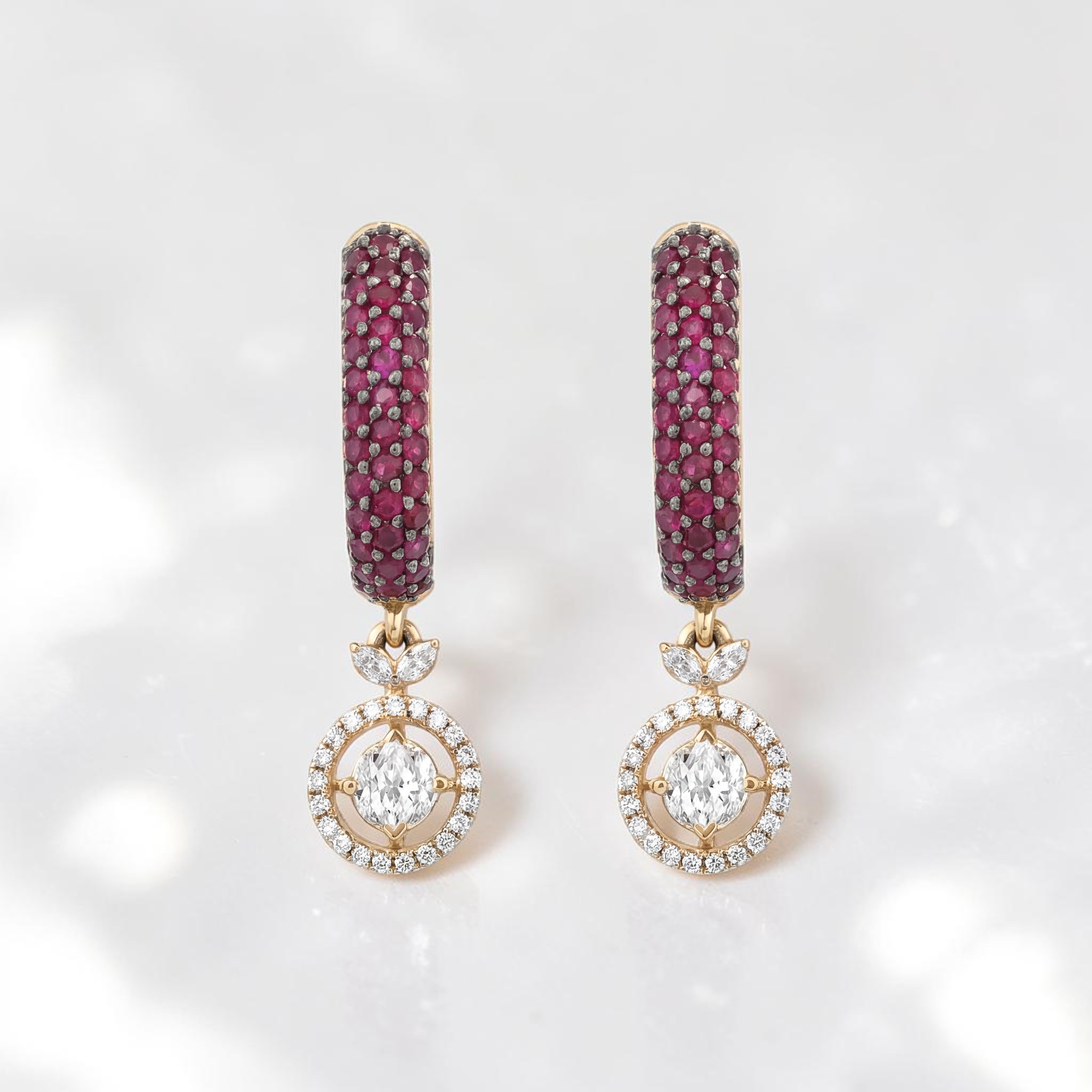 Diamond Statement Long Earrings for Women