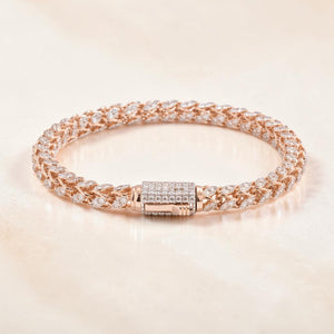 Designer Diamond Link Bracelet in 18K Gold