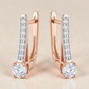 18KT Gold Stone Accent Drop Earrings