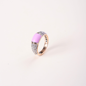 Pastel Pink Accent Diamond Ring for Women