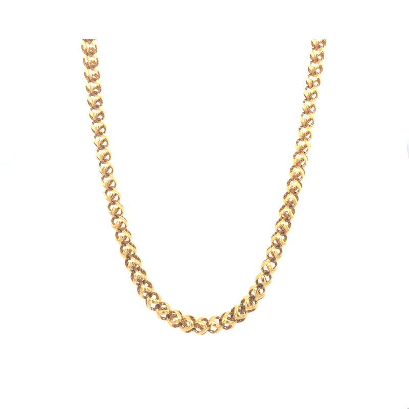 22KT Gold Chain for Men | Bold Interlocking Link Design