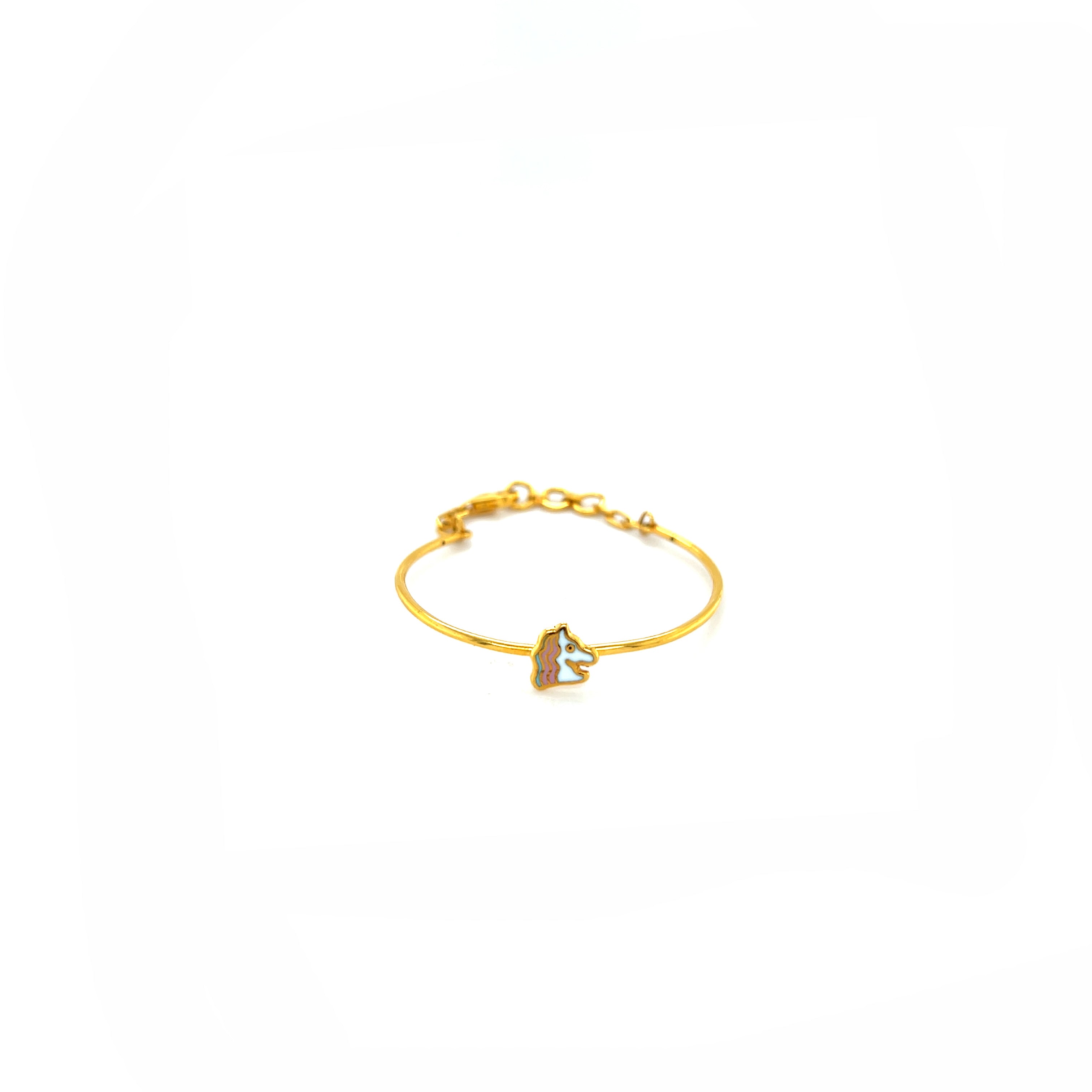 22K Gold Unicorn Bachaa Bracelet