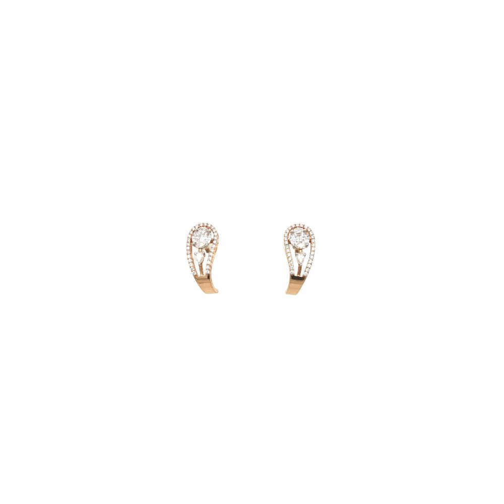 Diamond Curve Design Earrings for Women