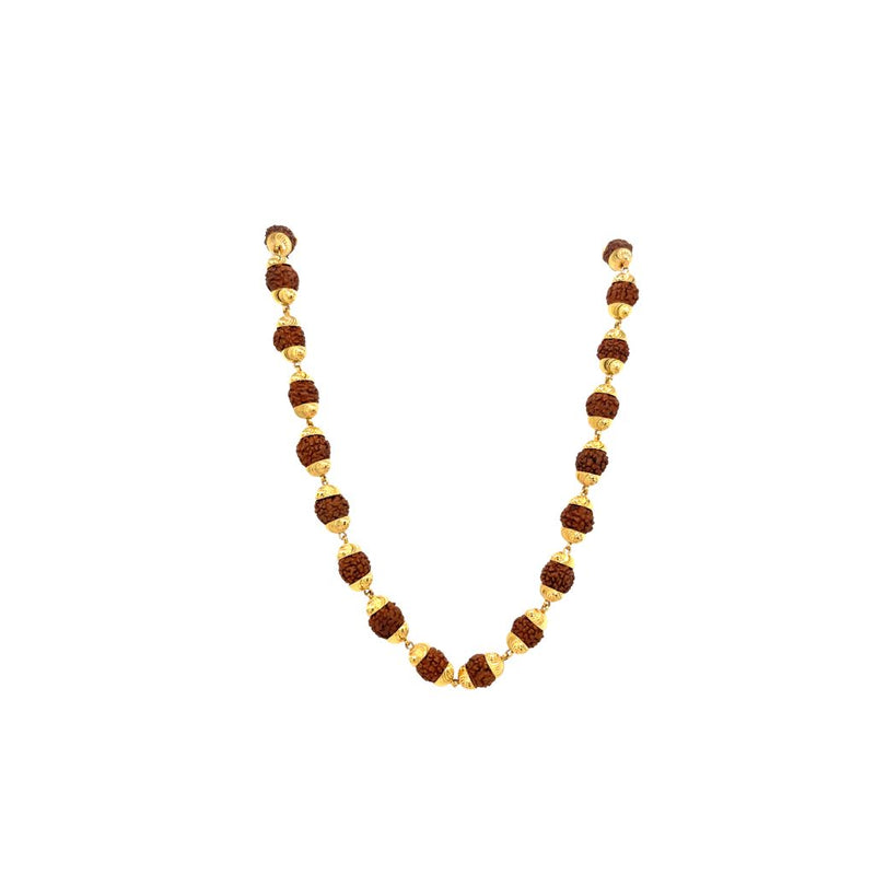 Rudraksha Bead Gold Chain | Devotional Style