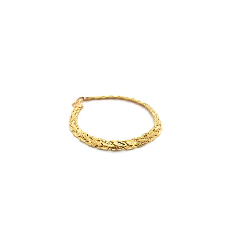 22K Gold Braided Chain Bracelet for Men | Classic Gold Jewellery