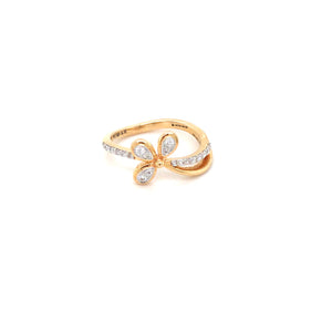 Diamond Floral Gold Ring