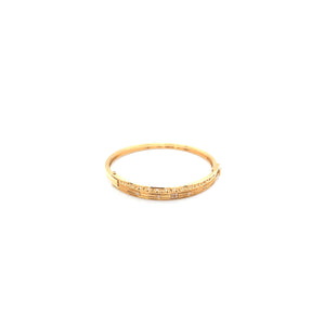 22K Gold Minimal Designer Kada for Men | Stone Studded