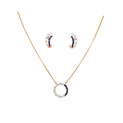 Diamond Pendant & Earring Set in Gold