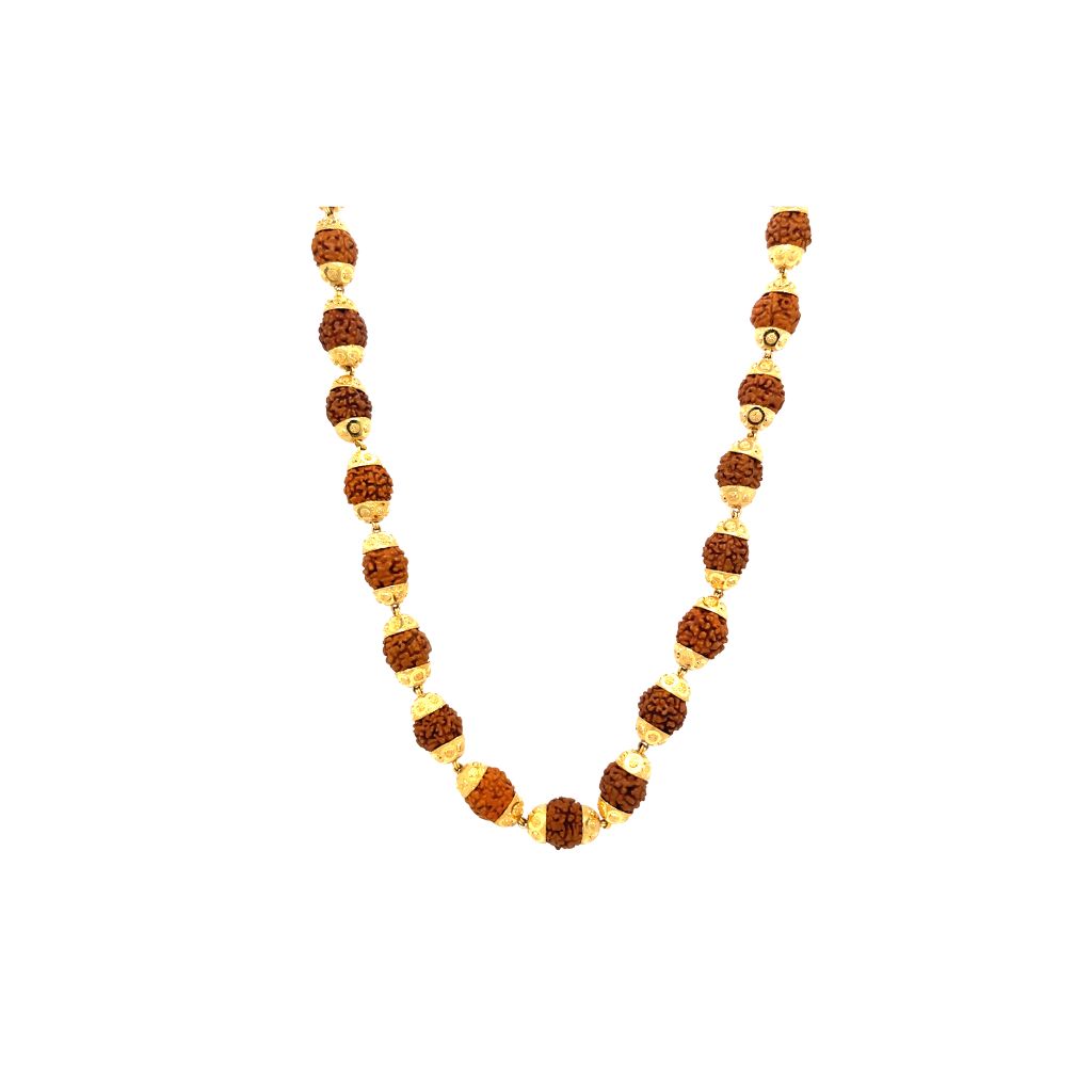 22Kt Gold Rudraksha Mala | Original Rudraksha Necklace