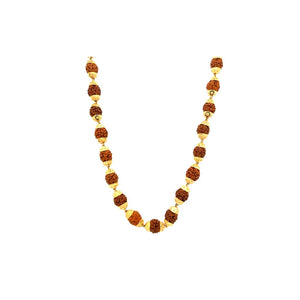 22Kt Gold Rudraksha Mala | Original Rudraksha Necklace
