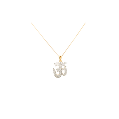 Om Diamond Pendant in Gold | Spiritual Fine Jewellery