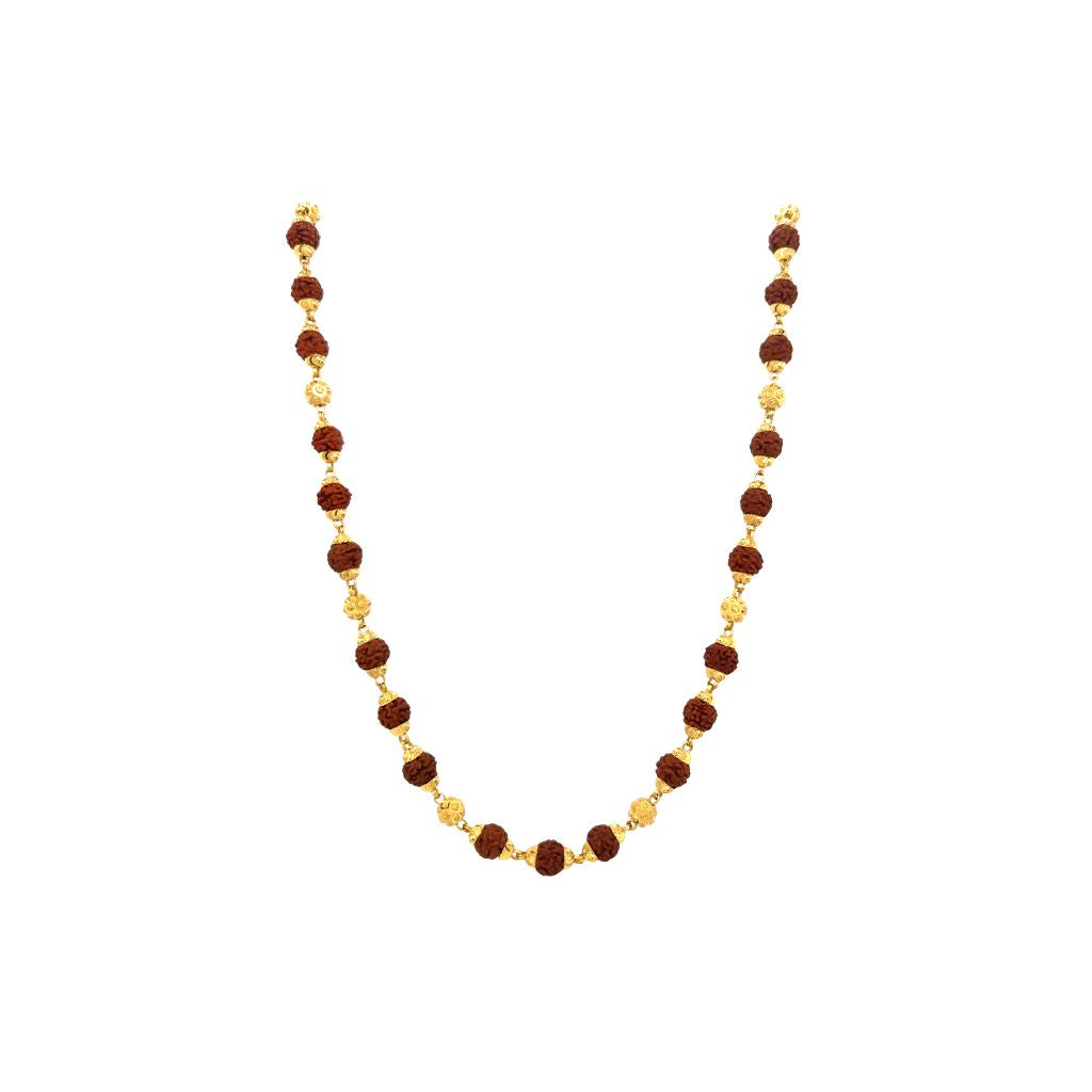 22Kt Gold Rudraksha Mala for Men | Trending Spiritual Gift Chain