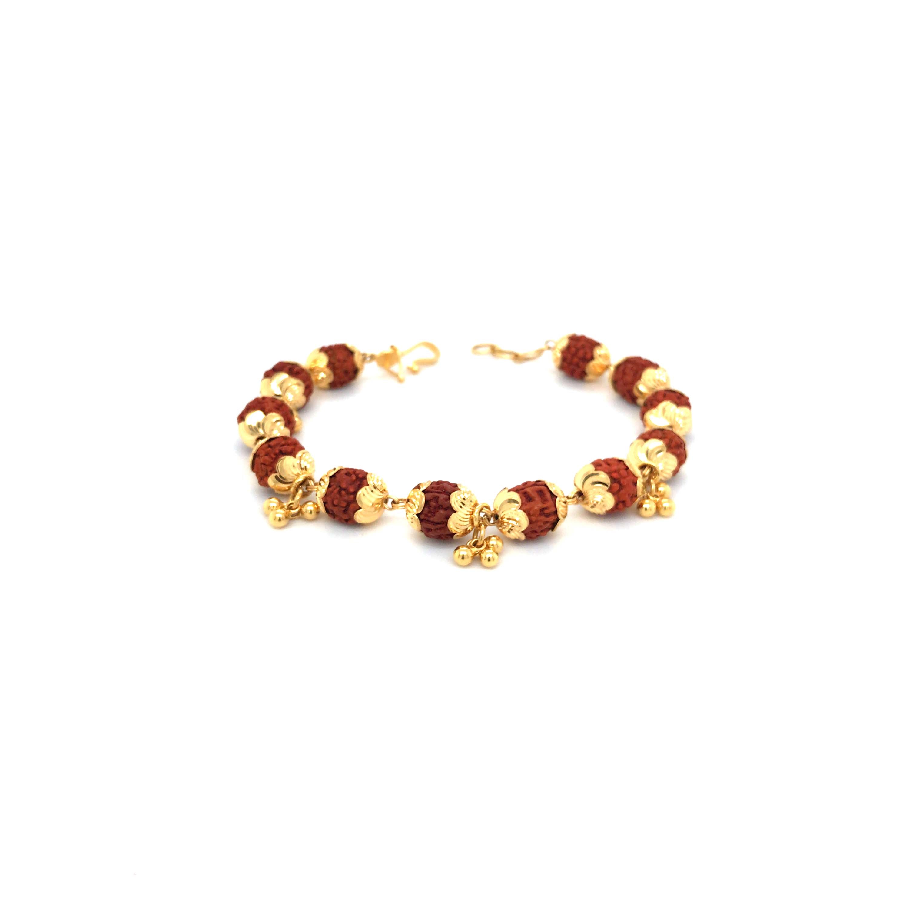 Gold Rudraksha Bracelet for Men & Women