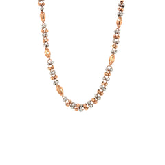 Two-Tone Daily Wear Gold Bead Chain  Stylish Bead Pattern