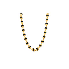 22Kt Gold Black Beads Mala | Gold Black Beaded Chain