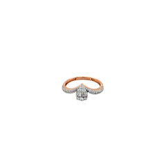 Halo Diamond Ring in Rose Gold