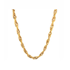 22KT Daily Wear Gold Chain  Twisted Rope Look