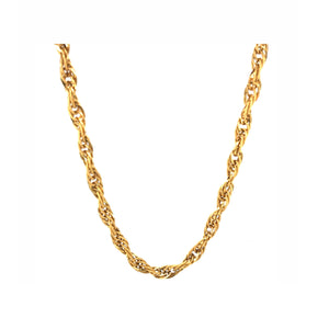 22KT Daily Wear Gold Chain | Twisted Rope Look