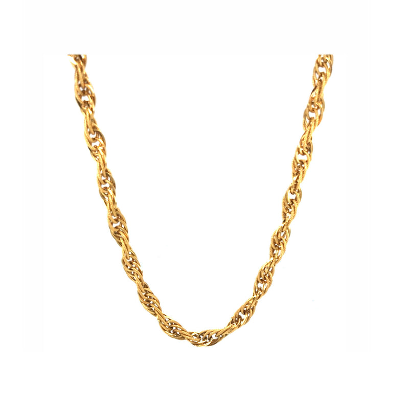 22KT Daily Wear Gold Chain  Twisted Rope Look