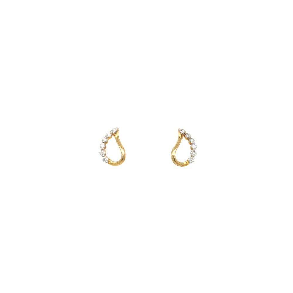 Diamond Hoop Earrings in Gold
