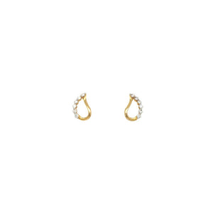 Diamond Hoop Earrings in Gold