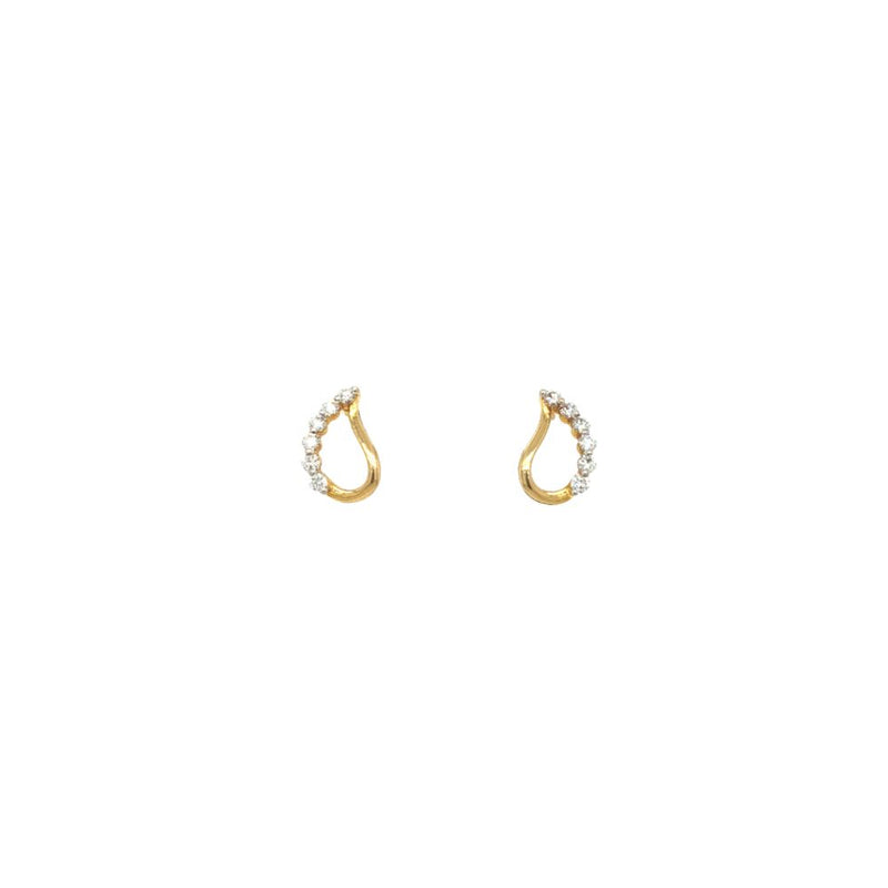 Diamond Hoop Earrings in Gold