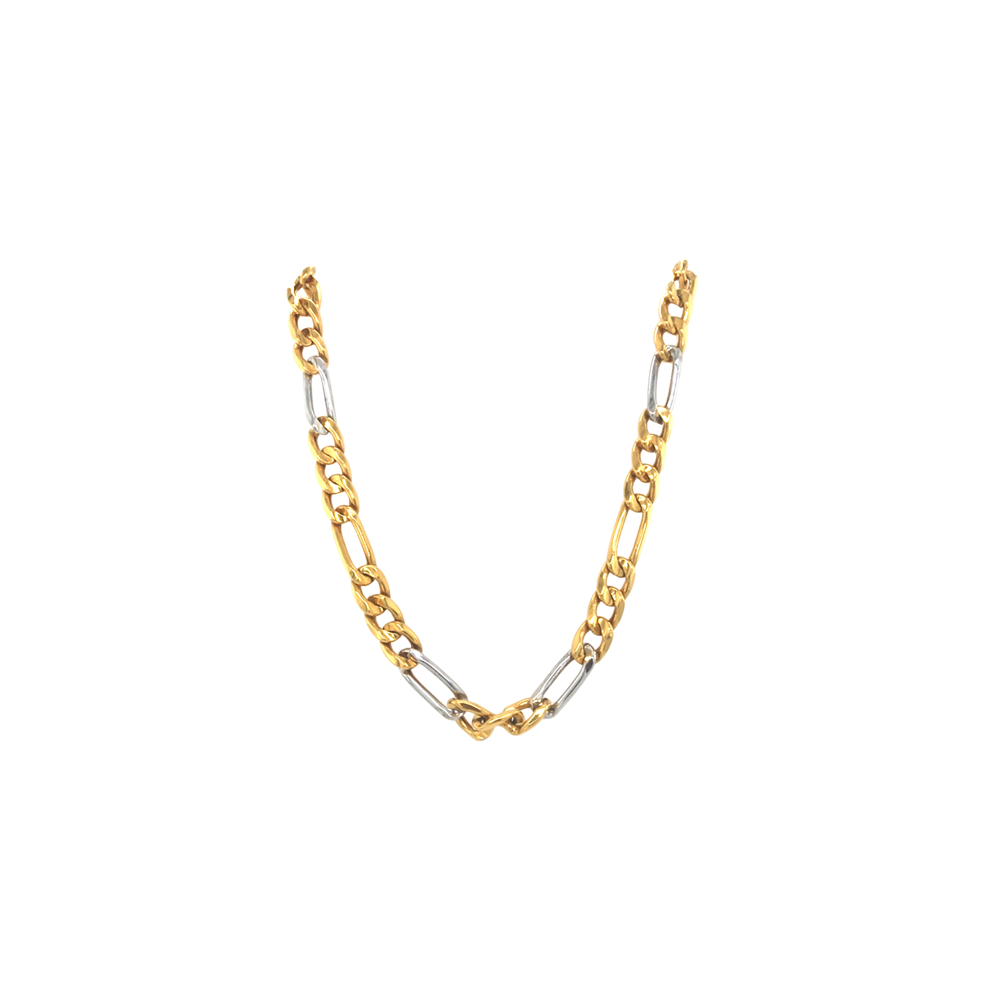 Classic Gold Chain with Dual-Tone Links