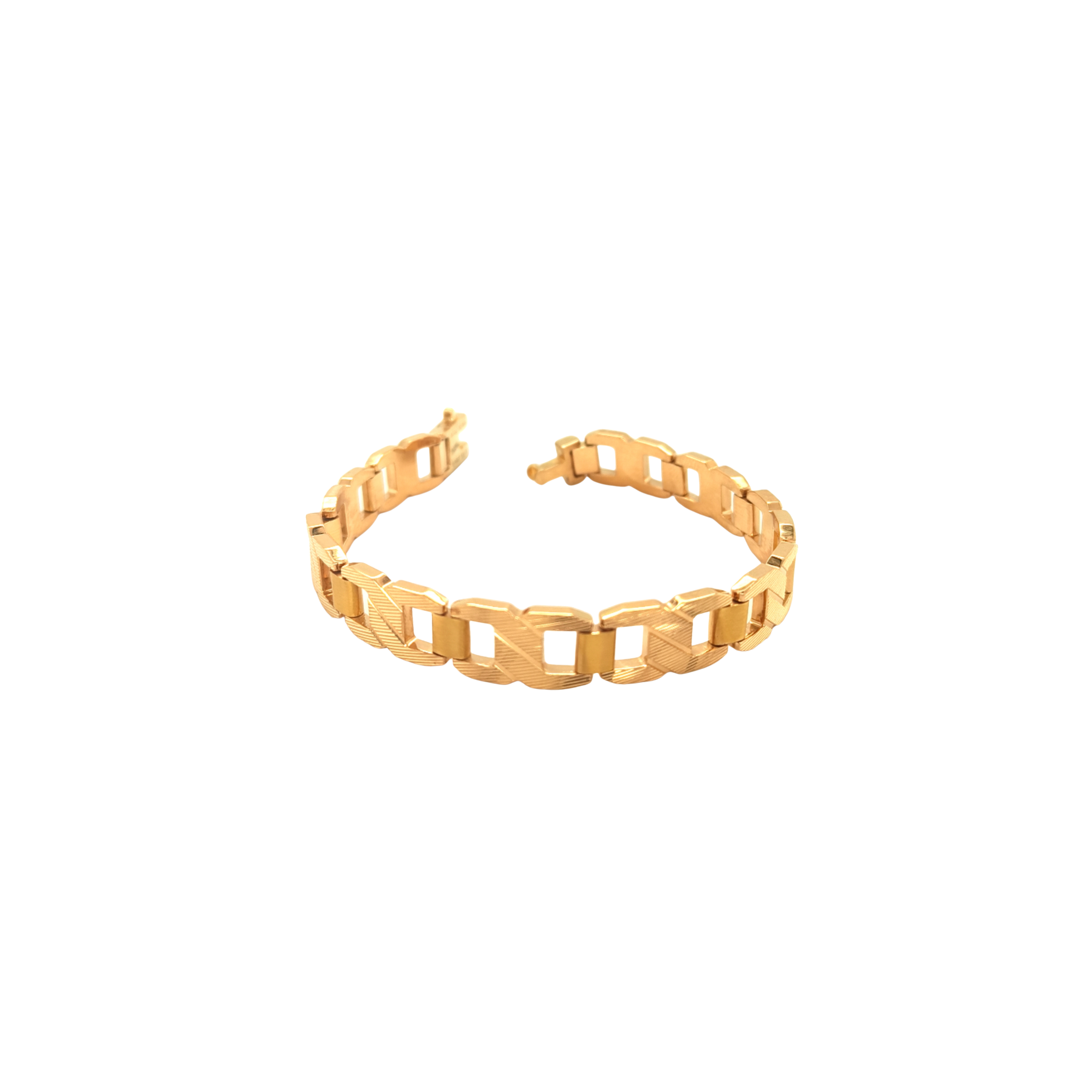 Structured Gold Link Bracelet | Modern Statement Jewellery