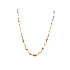 Designer Gold Bead & Pearl Chain  Stylish Pattern