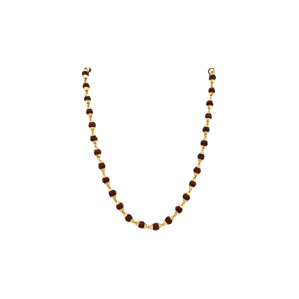 22Kt Gold Rudraksha Mala for Men | Original Rudraksha Gold Chain