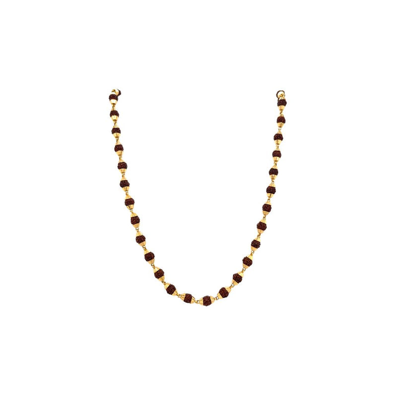 22Kt Gold Rudraksha Mala for Men | Original Rudraksha Gold Chain
